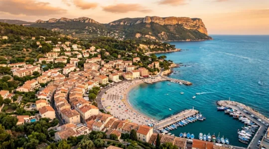Vue aérienne de Canet-en-Roussillon avec le littoral méditerranéen et les résidences en bord de mer
